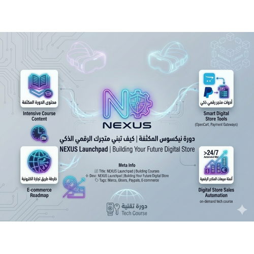 دورة نيكسوس المكثفة | كيف تبني متجرك الرقمي الذكي